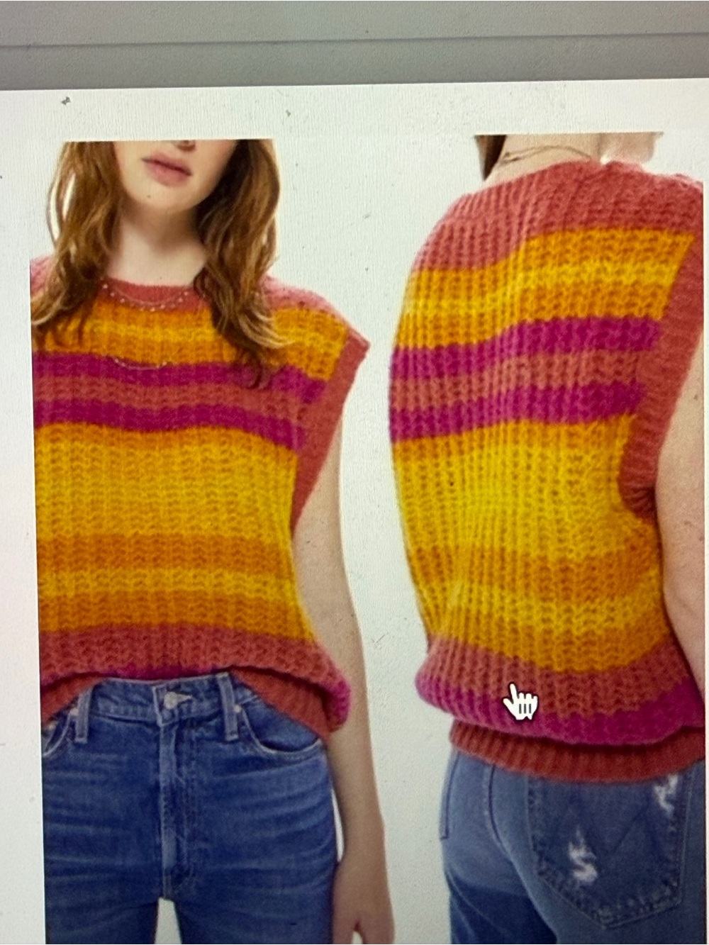 Mother Stripped Sleeveless Sweater - Picture 2 of 5